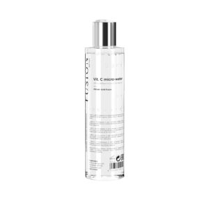clear bottle containing hydrating vitamin c toning micro-water