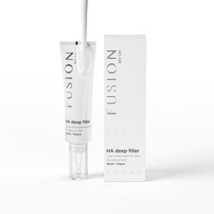 White tube with facial serum