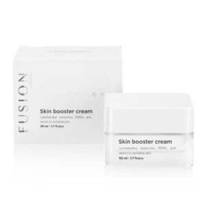white tub containing moisturising skin booster cream